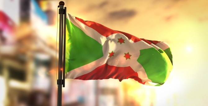 Burundi flag stock