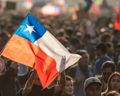 Chile flag stock